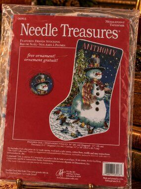 NWT Vintage Needlepoint Christmas Stocking Kit‎